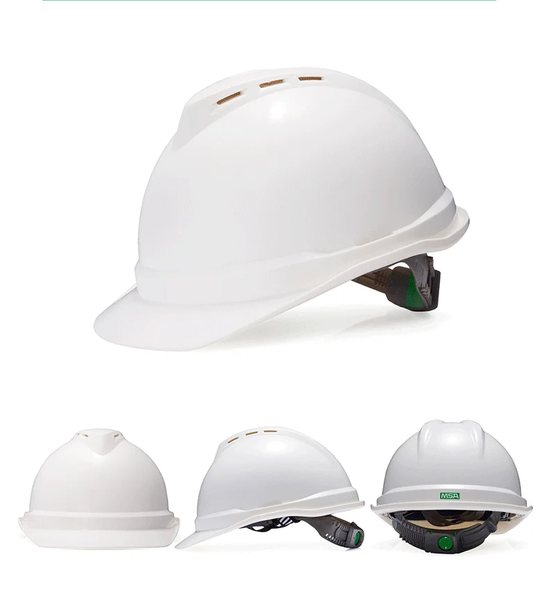 
Breathable comfort MSA ABS 4 point high quality construction industrial safety helmet with button adjustment safety helmet 