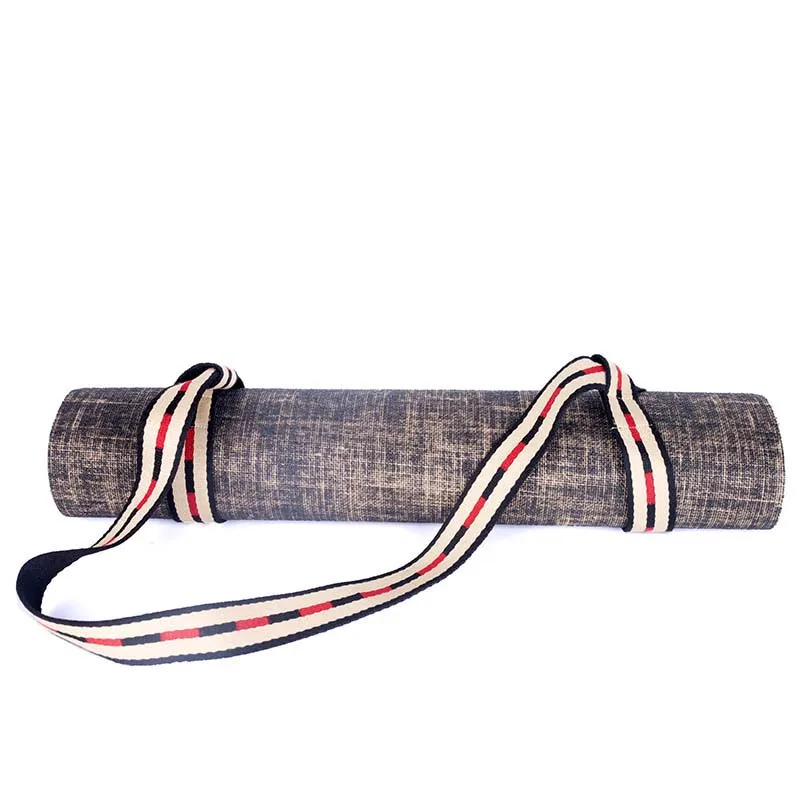 
BSCI factory adjustable yoga mat strap carry strap cotton custom print for mat 