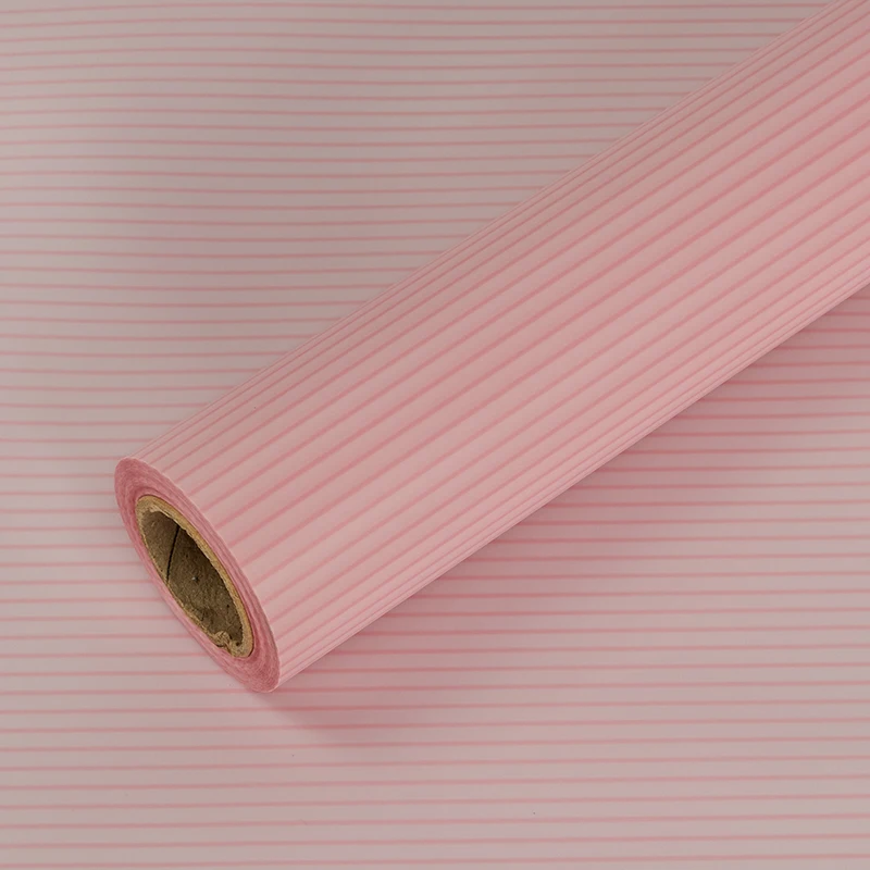 Wholesale Florist Supplies Rose Festival Flower Waterproof Striped Christmas Gift Wrapping Paper