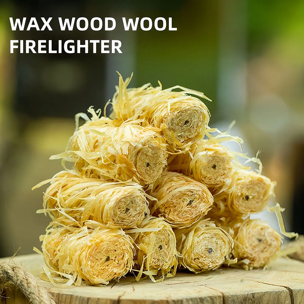Fire Starter Factory Natural Wood Wool for Fireplace Charcoal Starter Bamboo Charcoal