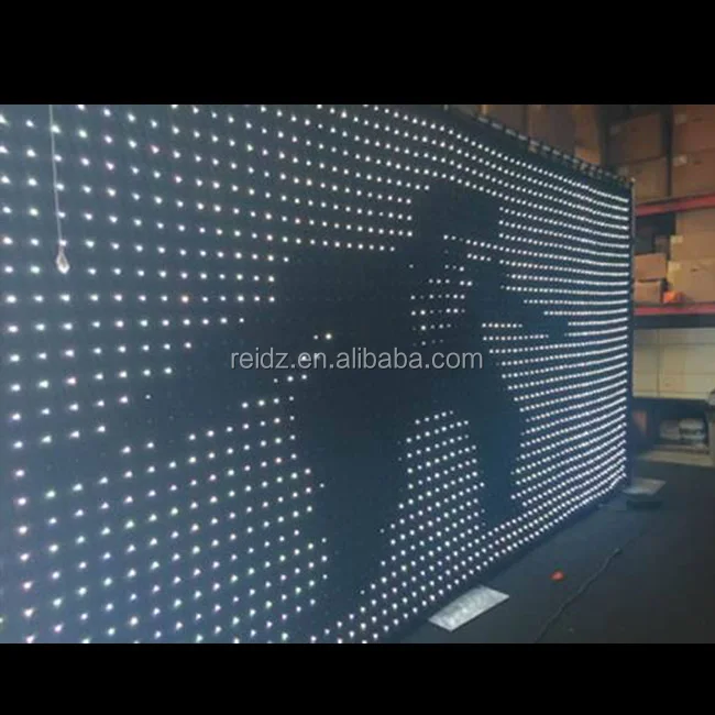 new 2024 Cloth Display Uses LEDs DMX512  RGB LED Vision Curtains For Club KTV Hot indoor concert stage fabric led curtain RGB
