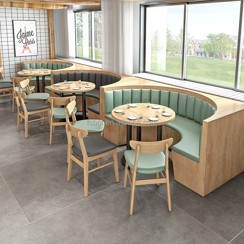 Полноразмерная дизайнерская Коммерческая интерьерная деревянная мебель для ресторана с диваном столом стульями луной