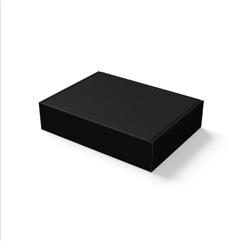 China Factory Black Cardboard Wholesale Flat Pack Black Shipping Boxes