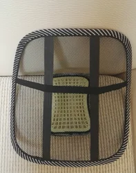 Car Seat Office Chair  Massage Back Lumbar Support Mesh Cushion Pad Black