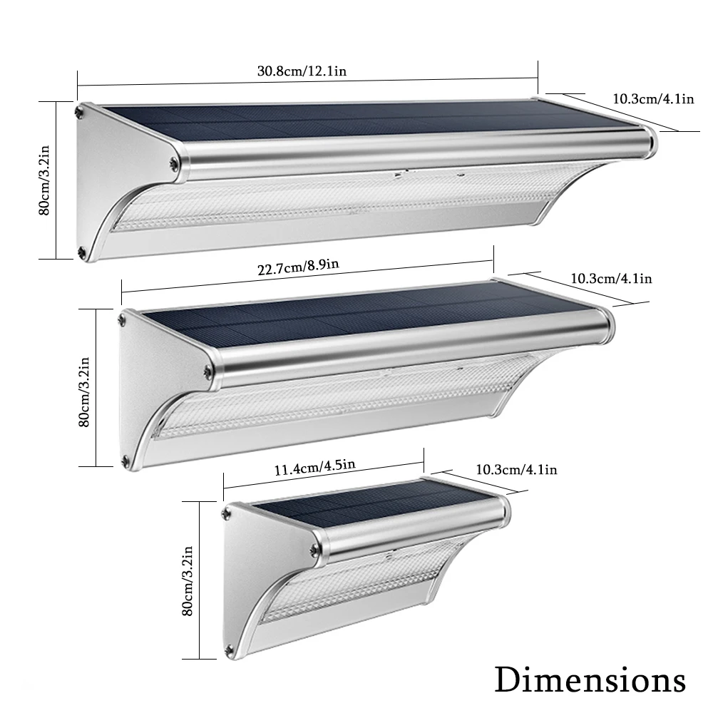 Sinjia 3.5W 6.8W 8.1W white light 4 modes radar sensor solar light