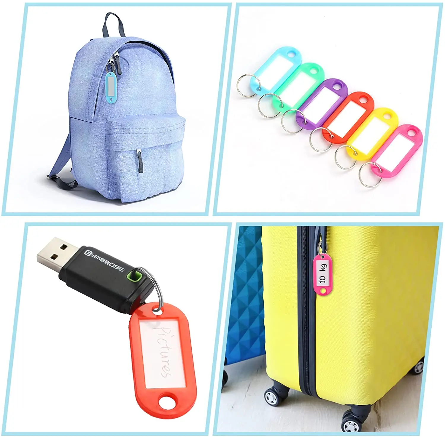 Factory Wholesale Customizable Pet Luggage Label Hotel Room Vintage Motel Keychain Key Ring Name Tag