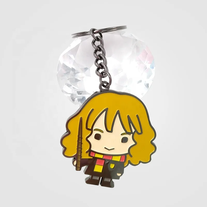 Custom Made Metal Keyrings Charms Cute Cartoon Character Black Nickel Gold Plating Metal Pendant Keychains