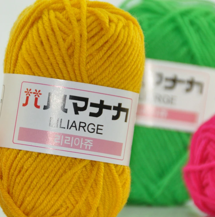 RongMeiXuan 4PLY 25 г молочная хлопчатобумажная пряжа 4Ply 100% акриловая Детская Пряжа для ручного вязания