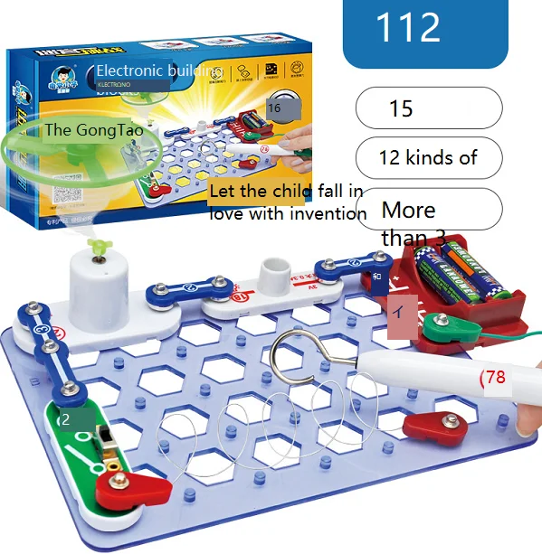 Wholesale Educational Toys Electronic Building Blocks Assembling Toys For Kids Science Experiment Kits