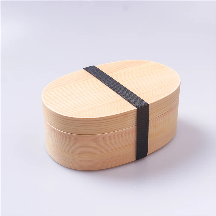 Bamboo natural wooden Lunch Box Bento Box with Internal Separator Cryptomeria Wood Food Container Japanese bento box