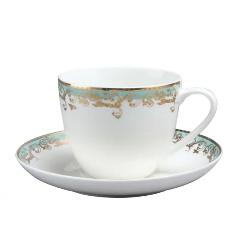 Керамическая кофейная чашка в европейском стиле, чайные чашки и блюдца, набор из блюдец из костяного фарфора