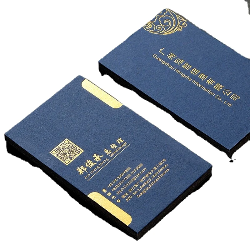 printing logo die cut small black blank thick name business card embossed golden luxury business card