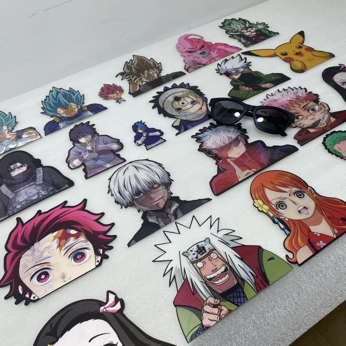 Classic Japan Anime Demon Slayer Dragonball Narutos One Piece 3D Motion Raster Stickers Car Lenticular Decorative Art Sticker