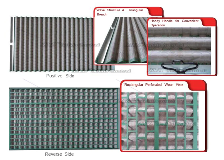 Solid control oil drilling vibrating screen wave screen