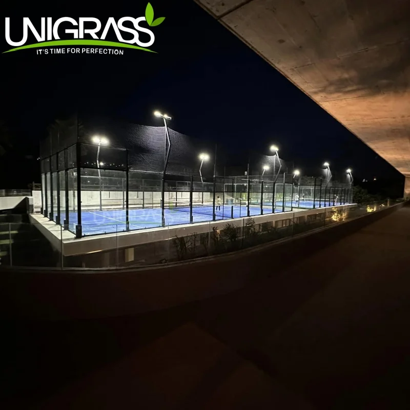 UNI Customized Manufacturer of full set Padel Tennis Court  with 100% PE material artificial grass
