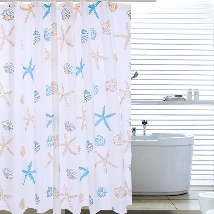 PEVA Shower Curtain Set Bathroom Fabric Fall Curtains Waterproof Colorful Funny with Standard Size