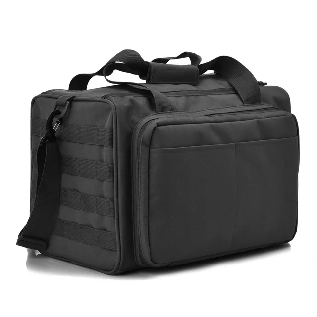 Multi-pockets Deluxe Range Duffle Bags Black, Tactical Shooting Range Bag
