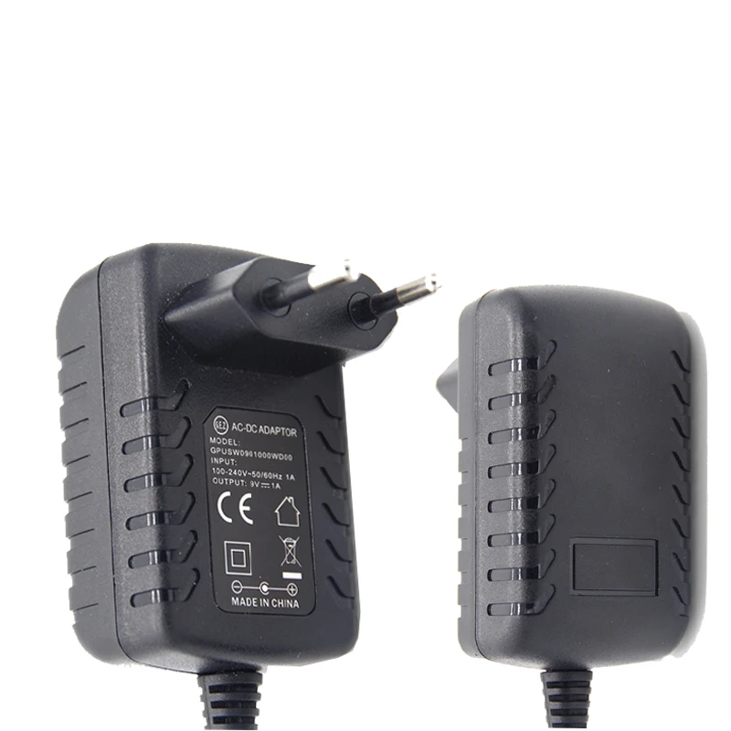 
WorldWide Unverisail Plugs AC DC 9V 1A 1000mA Portable Battery Charger With Au US EU UK KR Interface 