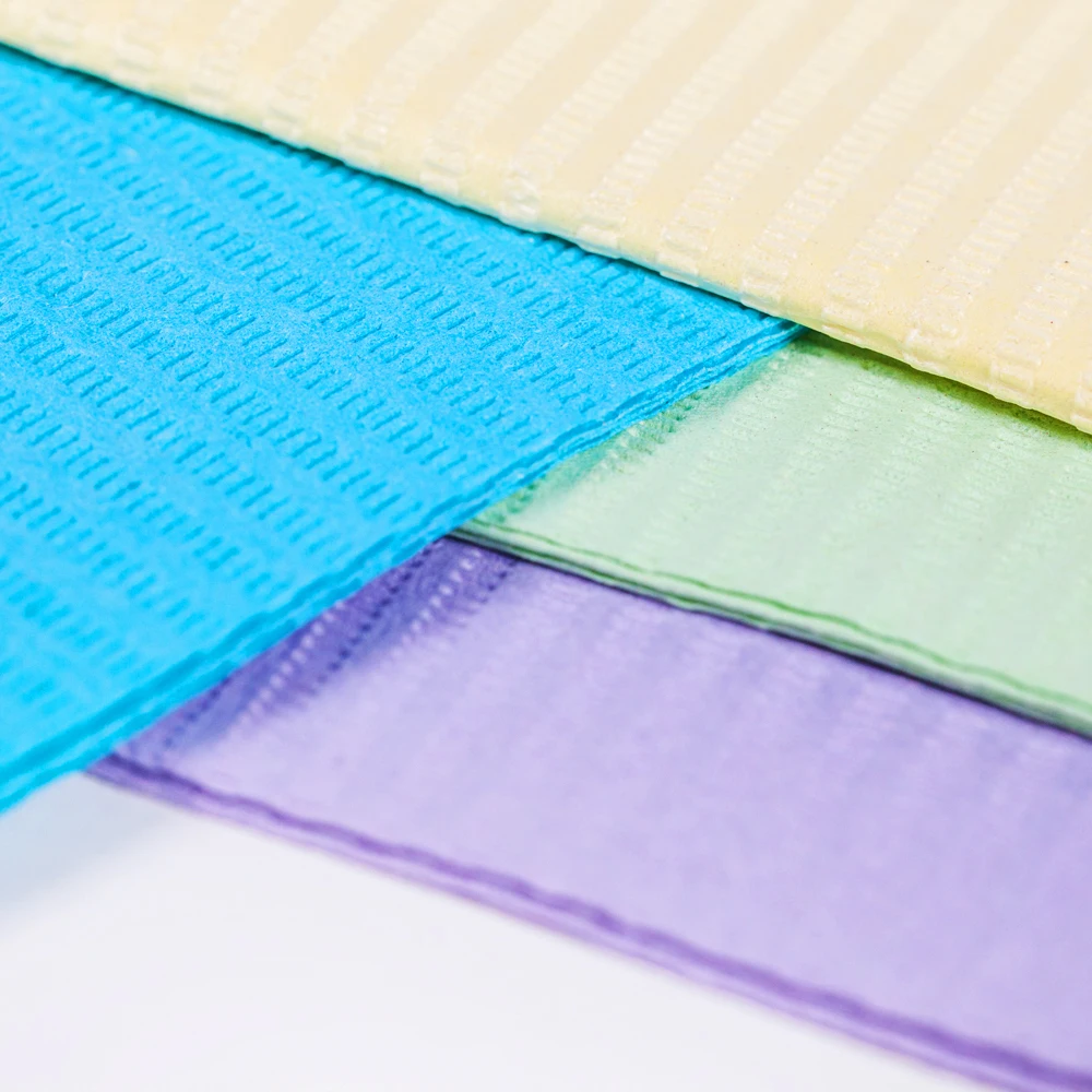 wholesale disposable dental bibs 3 ply pink with design for kids