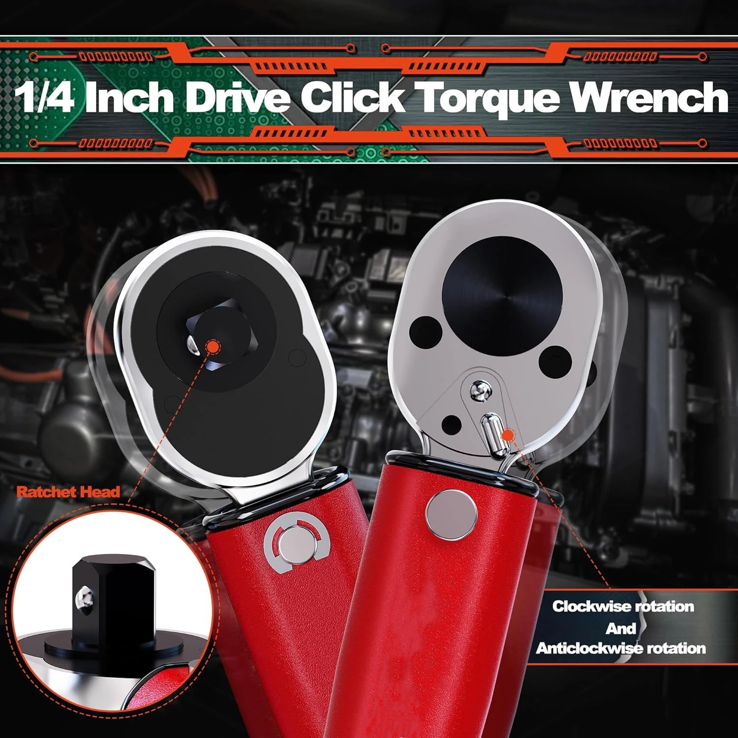 USA Free Ship Promotion 13pcs 1/4' 20-200in.lb Torque Wrench Bit Socket Set End Rotary Lock Spanner Repair Tools