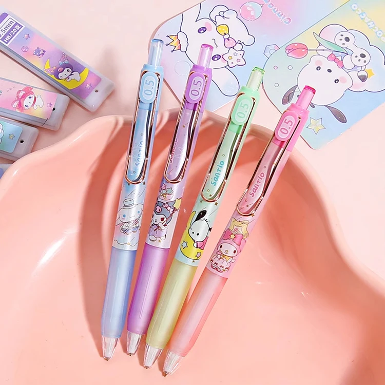2024 Sanrioed Mechanical Pencils My Melody Kuromi Cinnamoroll 0.5mm Automatic Pencils stationery sets