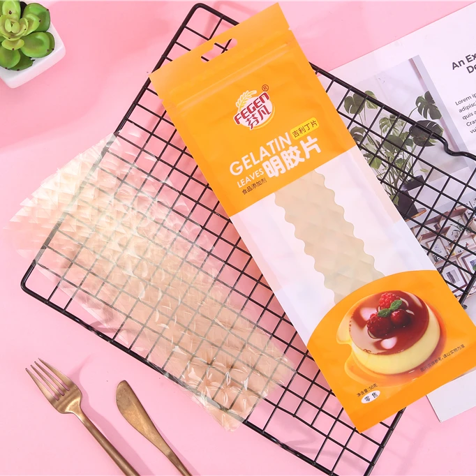 
Food use 5g * 10 piece gelatin leaf at 160 180 bloom easy dissolved 