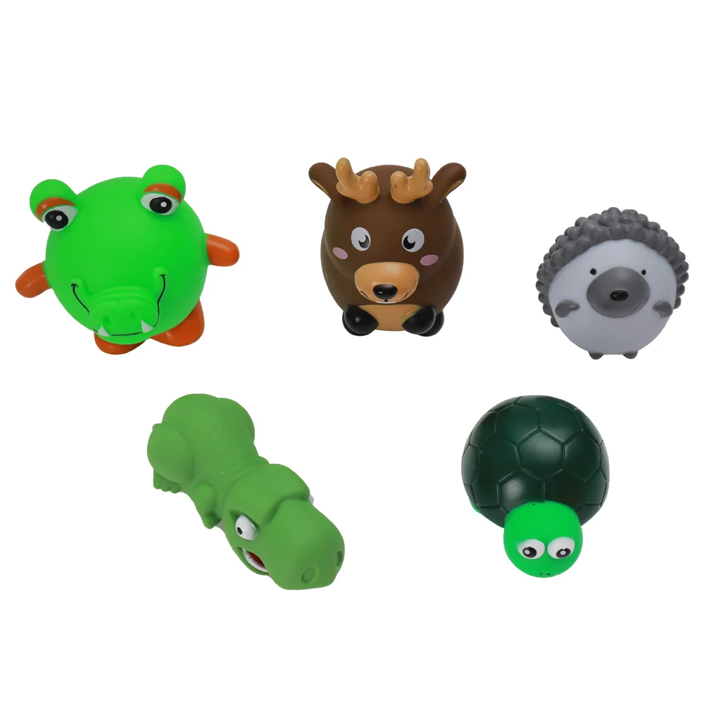 OEM ODM Custom Vinyl Animal Shaped Squeeze Toys Kid Toddler Promotional Squeaky PVC Rubber Animal Action Figure Bath Tub Toys