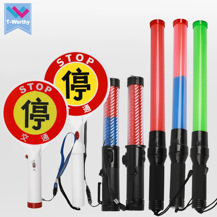 Rechargeable type Traffic safety baton light led signal wand warning stick rod led flashing light Warning traffic baton