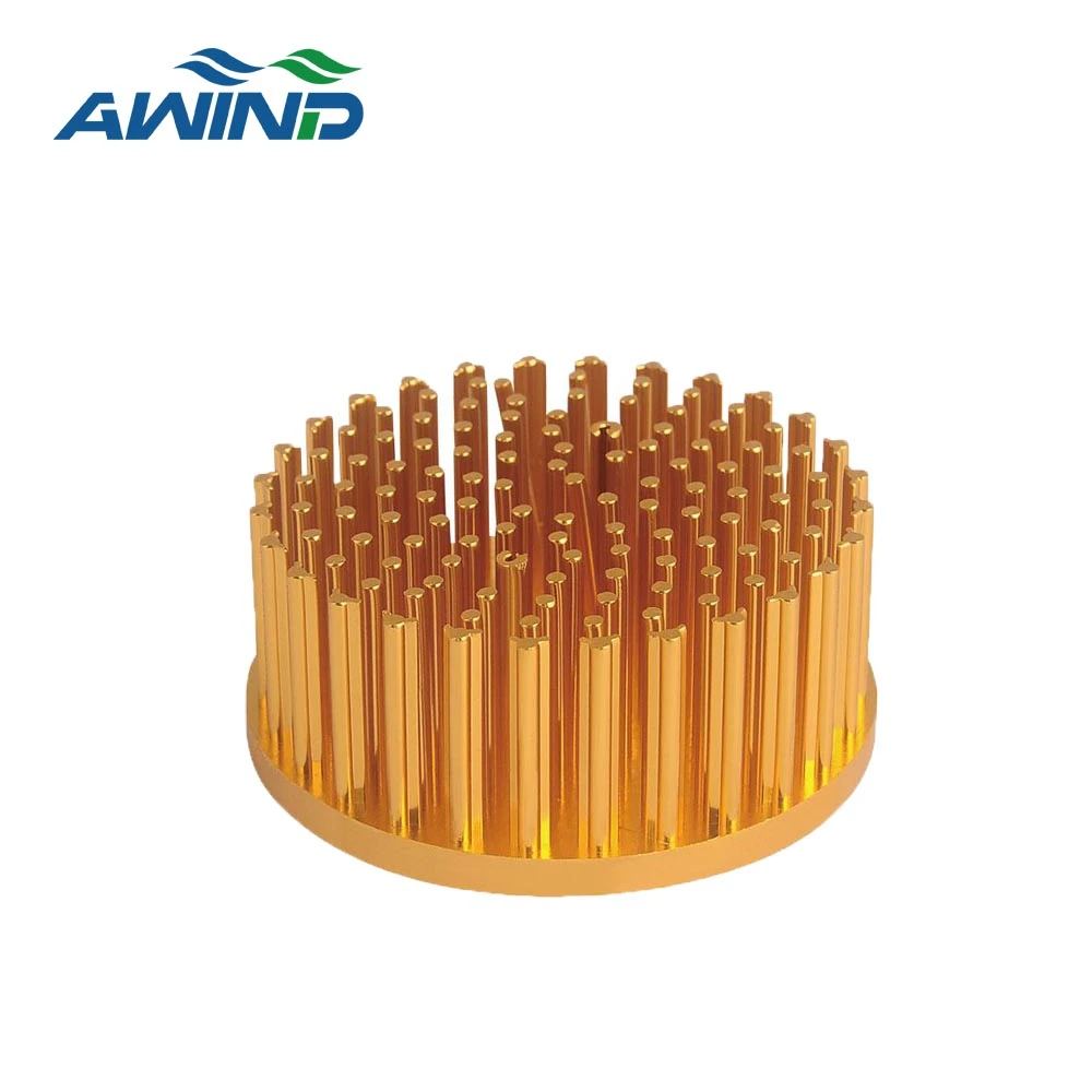 Copper forging copper pipe pin fin round heatsink for Radio power led heat sink
