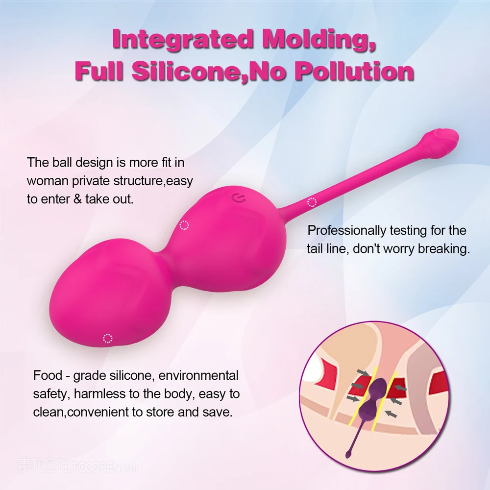 
Hot Sale Mobile Phone APP Controlled Long Distance Vagina Kegel Ball Vibrating Love Egg USB Rechargeable Mini Massager Vibrator 