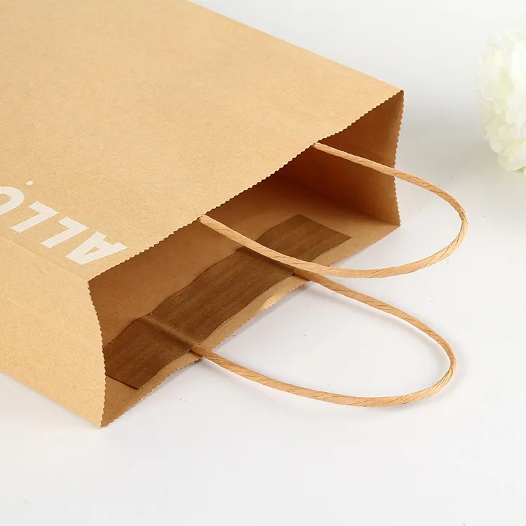 KM Wholesale Kraft Paper Bag Gift Packaging Shopping Handbag Packing Bags