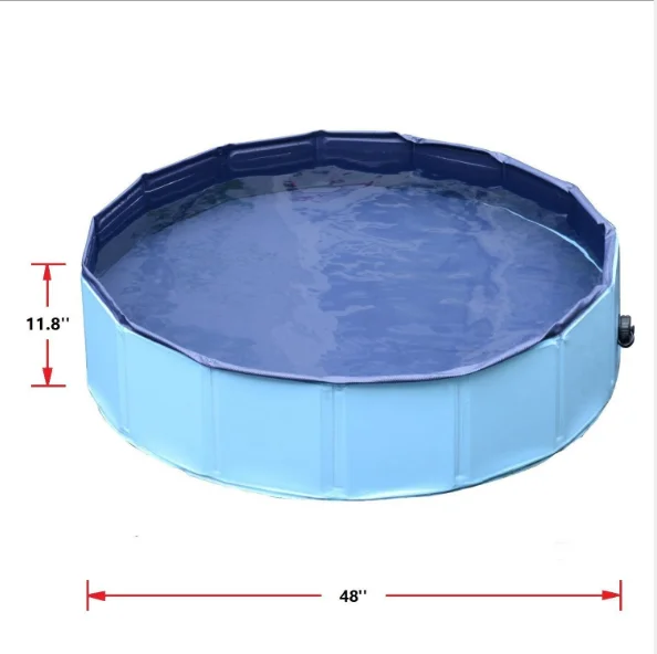 80*20cm Foldable  Durable PVC Dog Bathing Pool Pet Swimming Water Pool