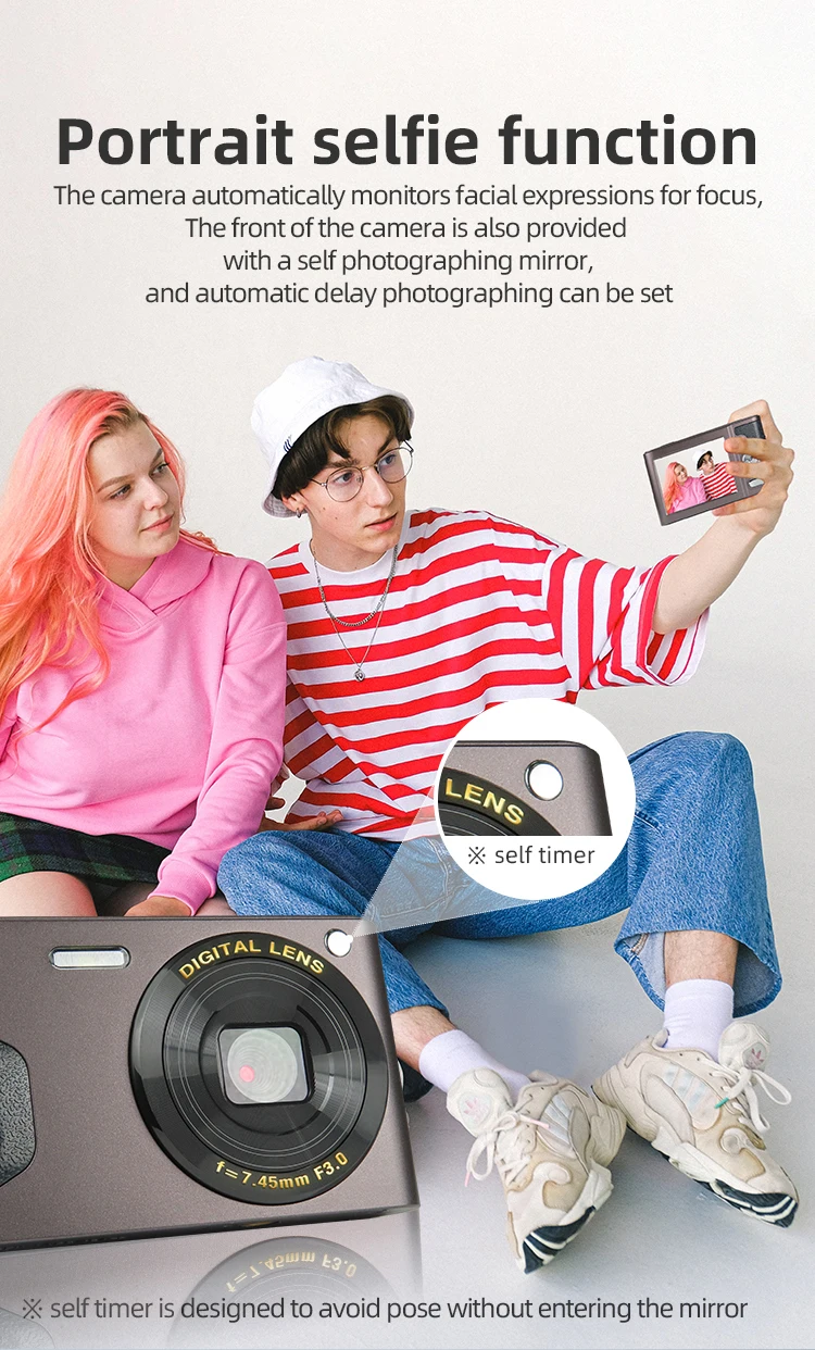 2.7 Inch Rechargeable 30MP Compact Cameras for Teens FHD Children Video Camera Digital Students Cameras