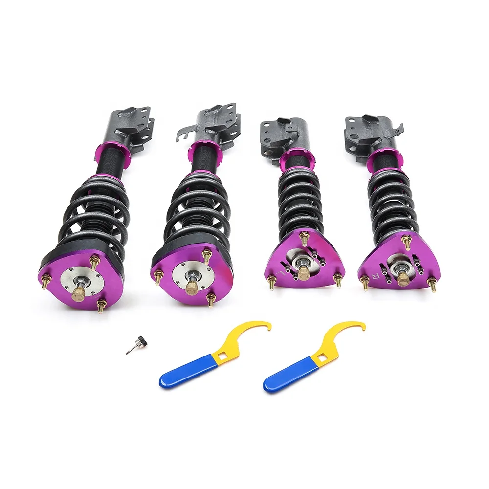 Free Shipping To USA 32 Way Monotube Full Adjustable Racing Coilovers Shock Absorb For Subaru wrx Forester impreza 2002-2008