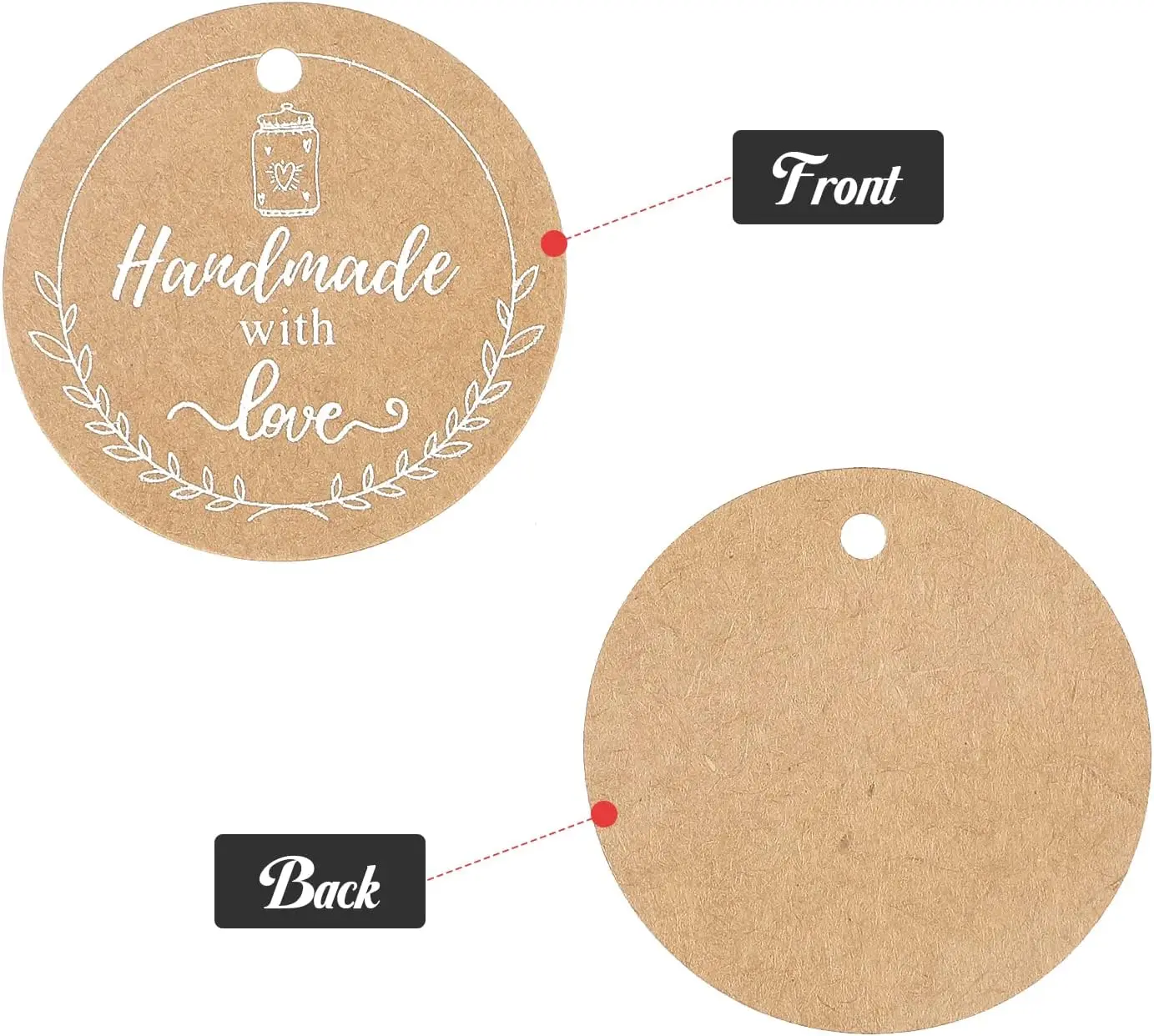 custom luxury print eco-friendly  kraft paper thank you labels and clothing brand hang tags