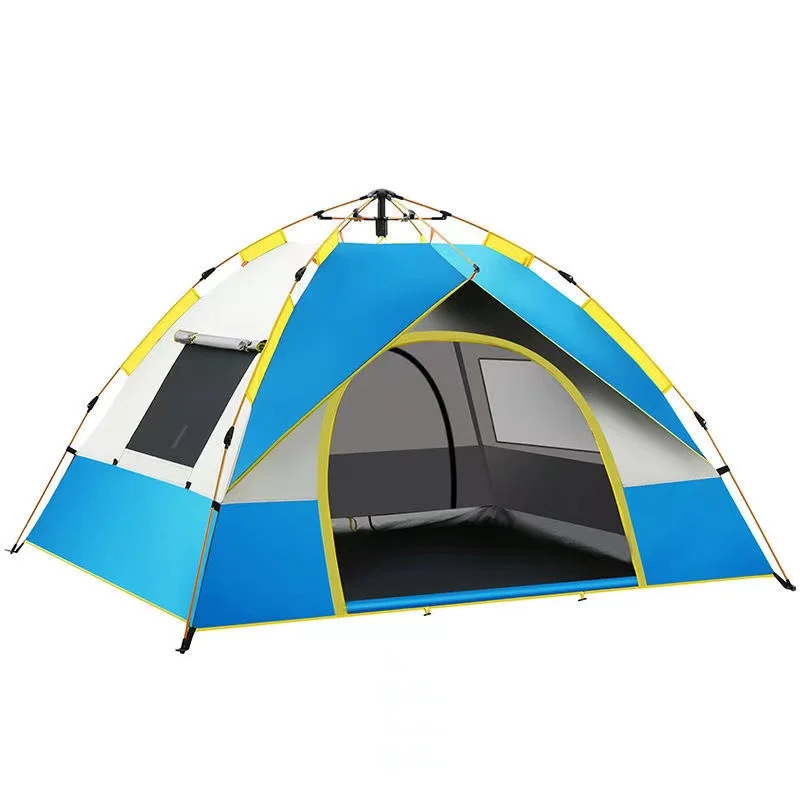 Discount Camping Equipment Light Canvas Automatic Folding Pop Up Tent Outdoor Camping Tent Waterproof for Hiking Pinic Travel