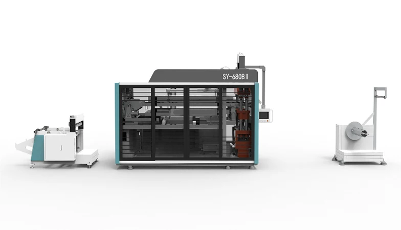 Durable Automatic Plastic Cup Thermoforming Machine With Cup Blowing System