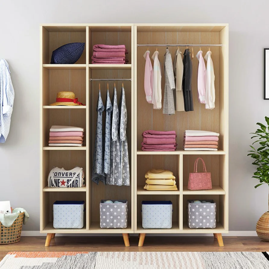 Пластиковый портативный шкаф, гардероб, шкаф для спальни, Простой ящик для хранения, шкаф из массива дерева