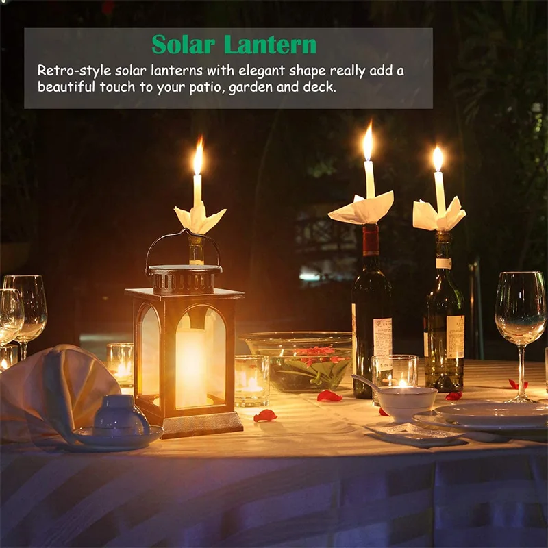 2021 Hot-selling Solar Lights High Quality Outdoor waterproof Solar Candle Lanterns Garden Landscape lamp