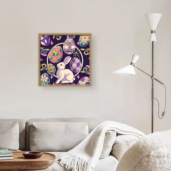 E-118 Custom Canvas Paintings 5D Full Drill animals rabbit  Diamond Painting