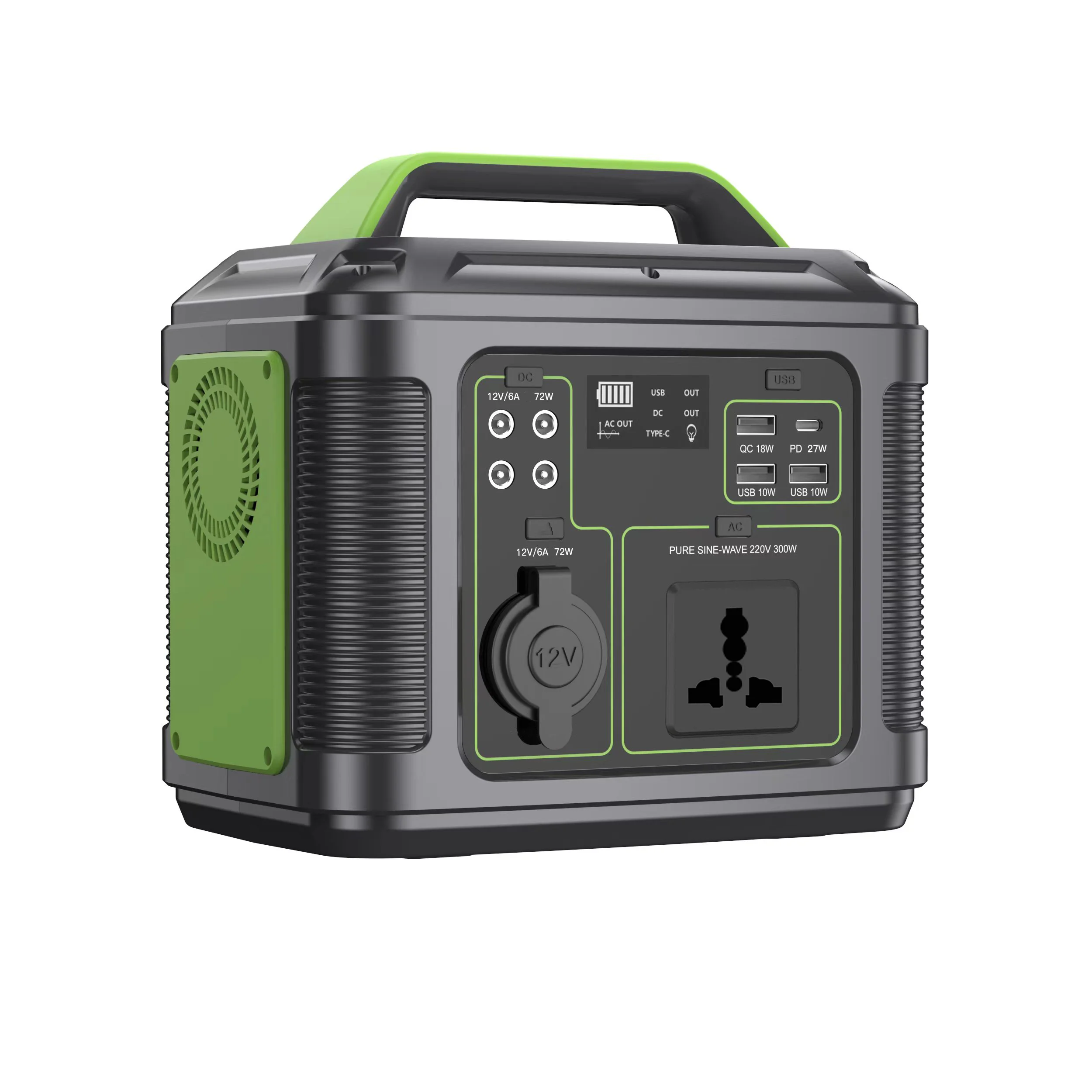 AC 300W 200W Solar Generator Energy Storage Power Supply Portable AC PD Power Banks