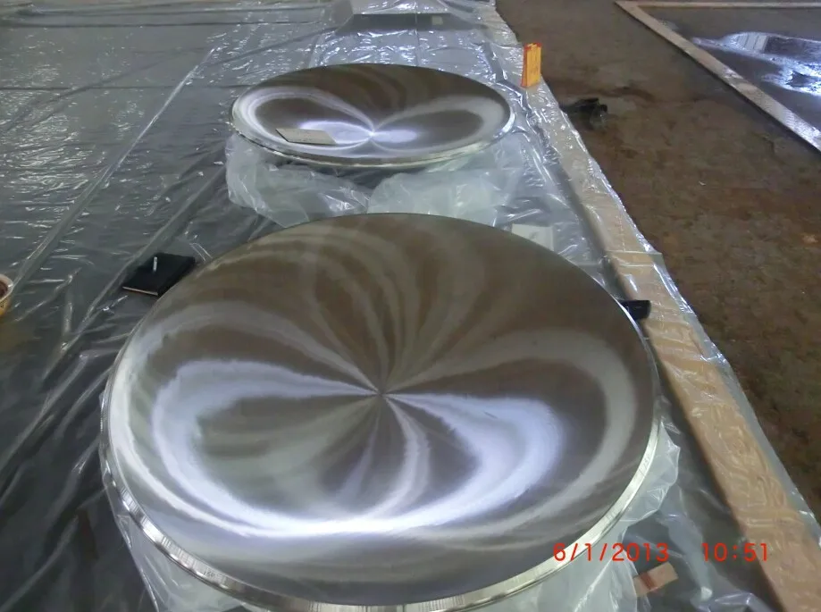 SS 304 stainless steel elliptical dish heads for LNG tanks
