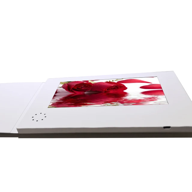 Custom Printing Digital Video Book 10 inch screen Business Card Lcd Video Mailer 7 inch Lcd Video Brochure Card For Marketing