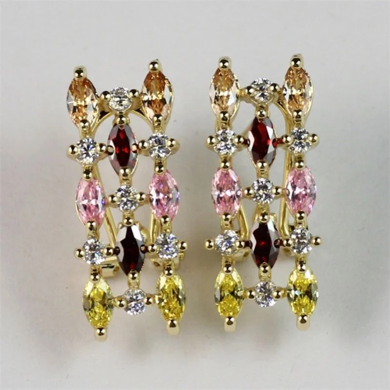  New Design Gold Jewelry 18k African Sets Color Crystal