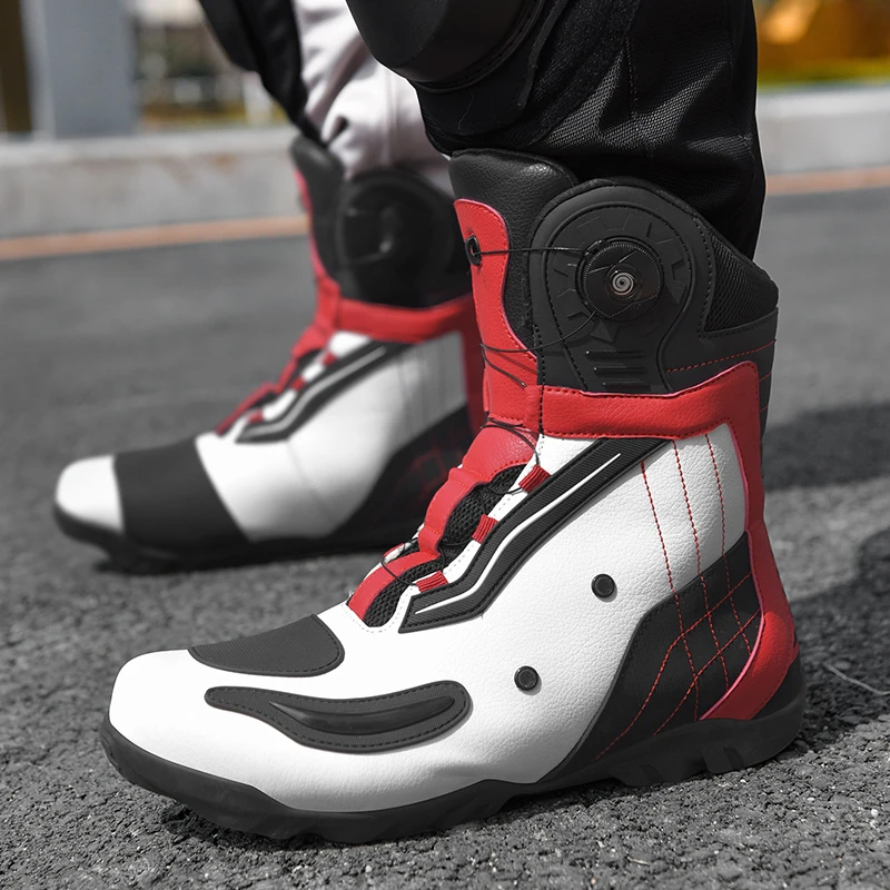 Zapatos Para Moto Flat Custom Motorcycle Shoes Non-slip Racing Road Footwear Riding Motorcycle Shoes for Men