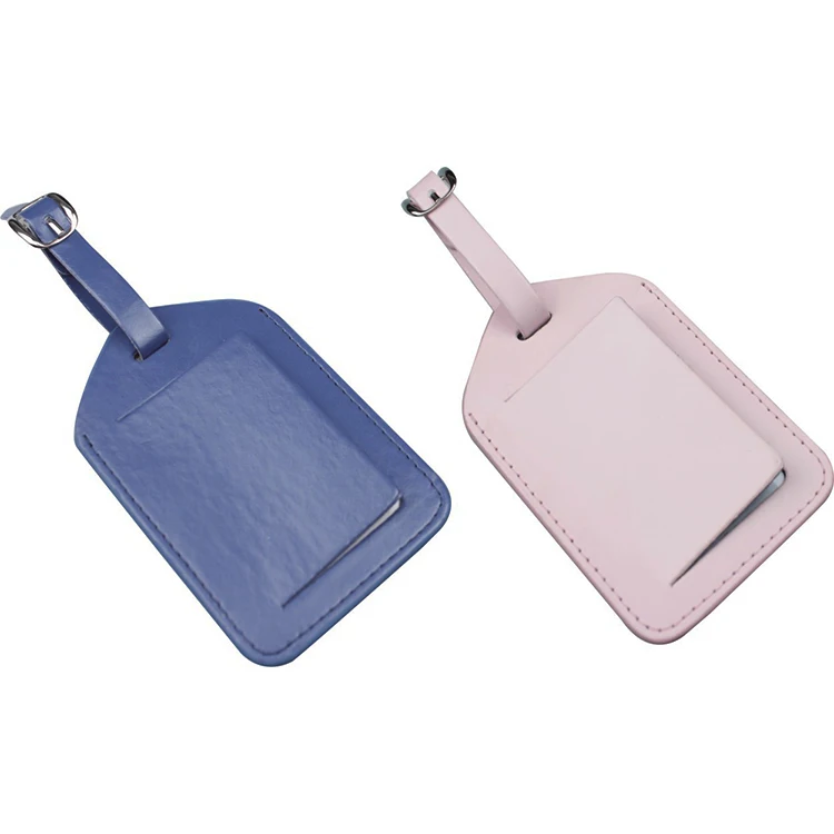 2021 promotion gifts custom personalized white genuine leather pu luggage tags