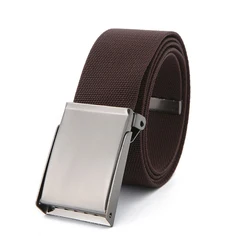 for 2022 Wholesale Luxury Fashion Lady Casual Custom Outdoor Flap Men Women Nylon Fabric Canvas Iron Buckle Belt