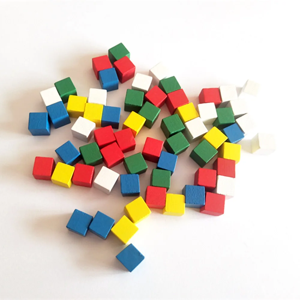 Customized Square Blocks Wooden Color Meeple Factory Direct