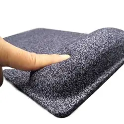 Black portable customized office mouse pad with wrist rest