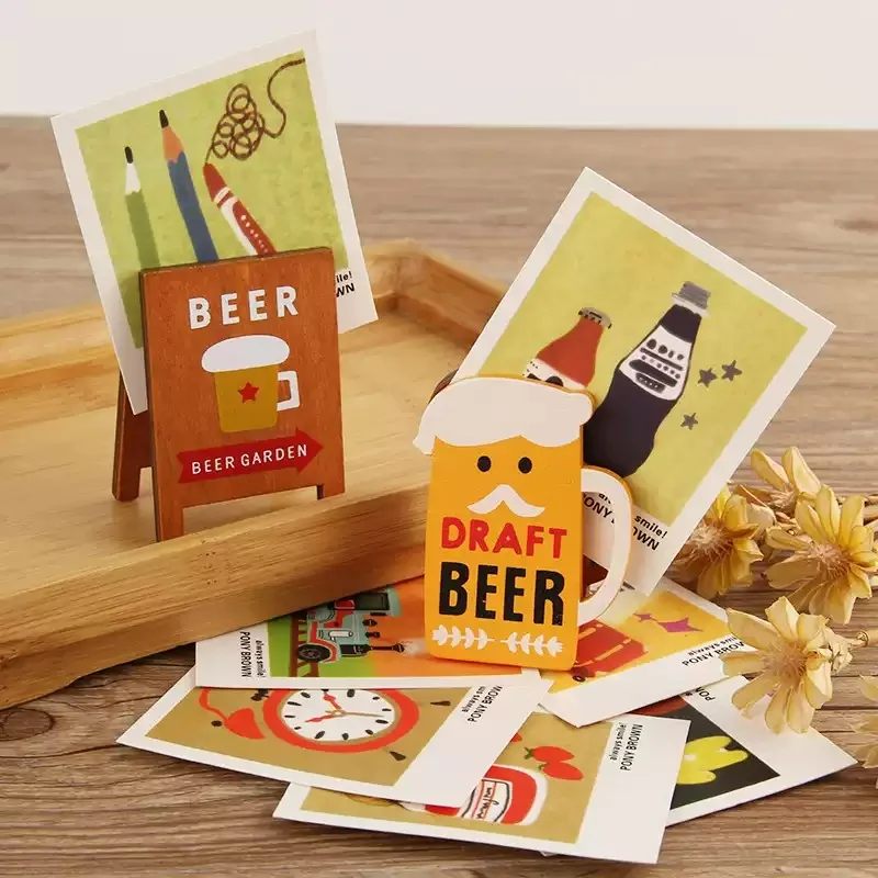 STICKERS PUNK Cafe Beer Style Name Card Holder Clips Picture Memo Note Photo Stand Office Supply Home Decoration 03412